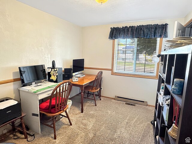 415 N Cedar Vw, Orangeville, UT 84537 - office space featuring a baseboard radiator and carpet floors