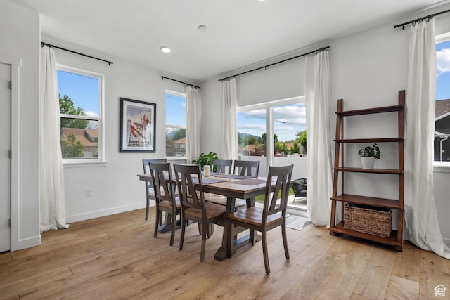 703 W Swinley Dr, Murray, UT 84123 - dining area featuring plenty of natural light, light wood-style floors, recessed lighting, and baseboards