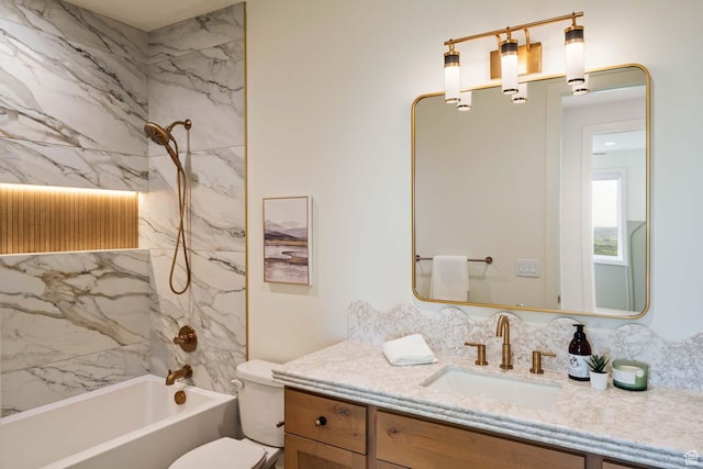 1171 E 430 S, Santaquin, UT 84655 - bathroom with vanity, toilet, and tub / shower combination