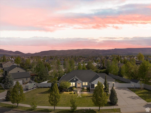 view of mountain background
