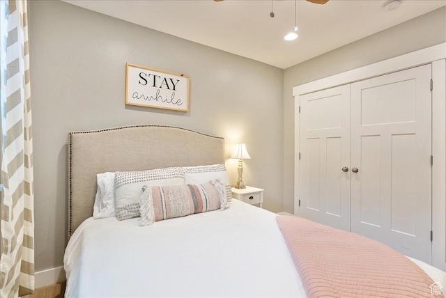 bedroom with a closet