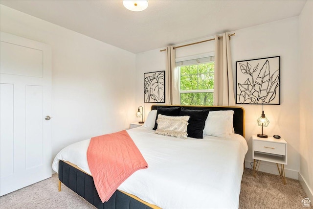 view of carpeted bedroom