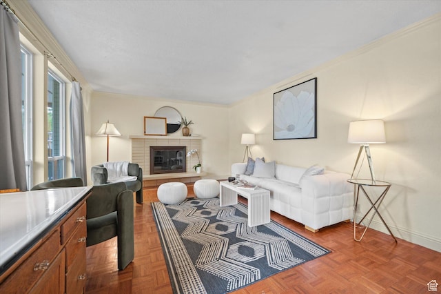 2068 S 200 E, Bountiful, UT 84010 - living room with a brick fireplace and baseboards