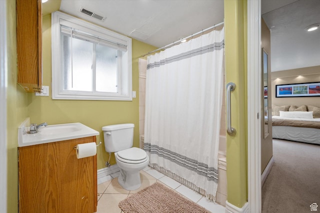 2068 S 200 E, Bountiful, UT 84010 - full bathroom featuring toilet, ensuite bath, vanity, baseboards, and tile patterned flooring
