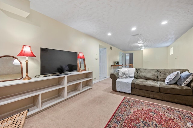 2068 S 200 E, Bountiful, UT 84010 - living room with carpet floors, recessed lighting, and a textured ceiling