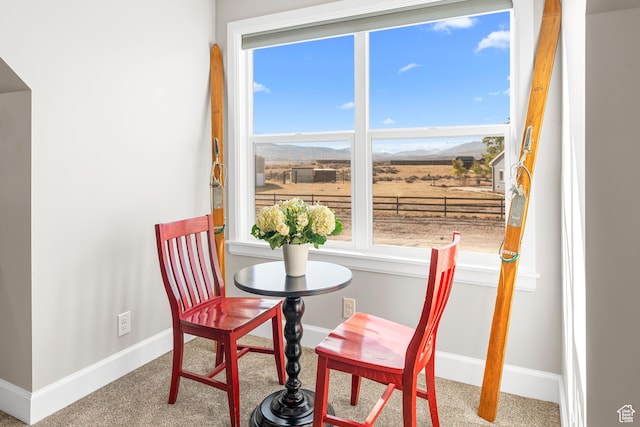 7664 Whileaway E, Park City, UT 84098 - carpeted dining area featuring plenty of natural light and a mountain view