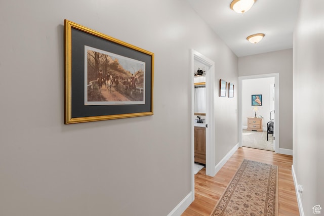 7664 Whileaway E, Park City, UT 84098 - hallway with light wood-style floors