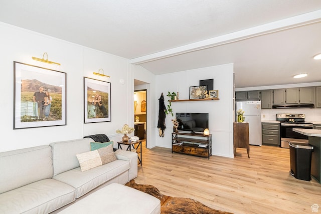1935 S 1250 W, Logan, UT 84321 - living area with light wood-type flooring and recessed lighting