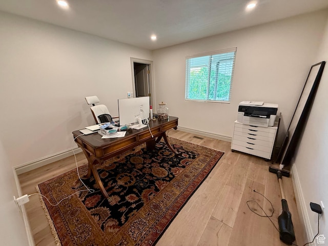 1367 N Brookhurst Cir, Centerville, UT 84014 - office featuring light wood-type flooring and recessed lighting