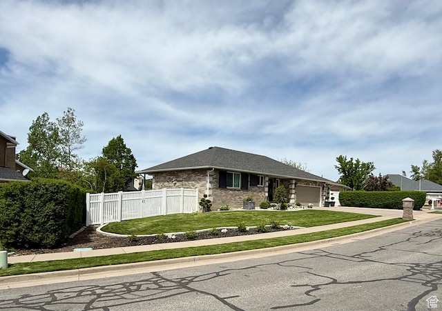 1367 N Brookhurst Cir, Centerville, UT 84014 - single story home with a garage, brick siding, and driveway