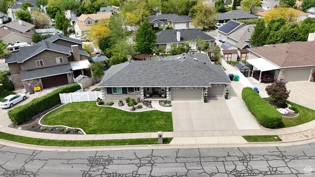 1367 N Brookhurst Cir, Centerville, UT 84014 - aerial perspective of suburban area