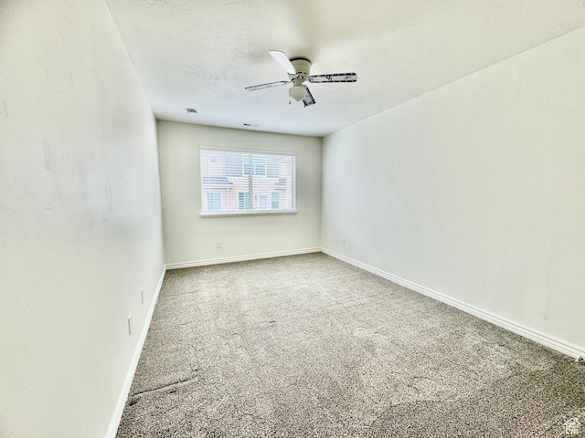 5062 W Valmont Way, Herriman, UT 84096 - carpeted empty room featuring ceiling fan, baseboards, and a textured ceiling