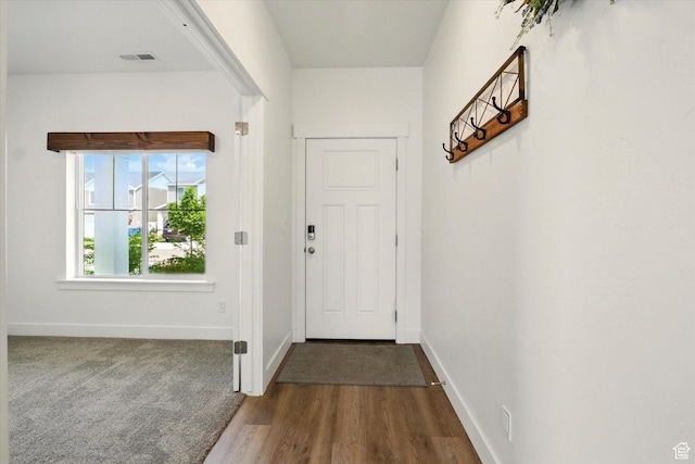 1412 W 1920 S, Logan, UT 84321 - entryway with dark wood-type flooring and baseboards