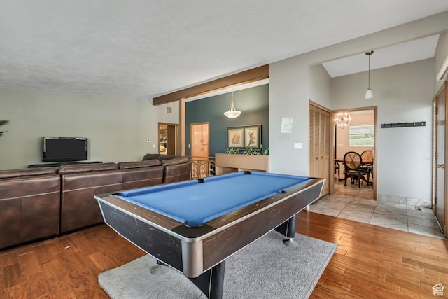 1485 E 1850 N, Provo, UT 84604 - rec room with wood finished floors, billiards, and a chandelier