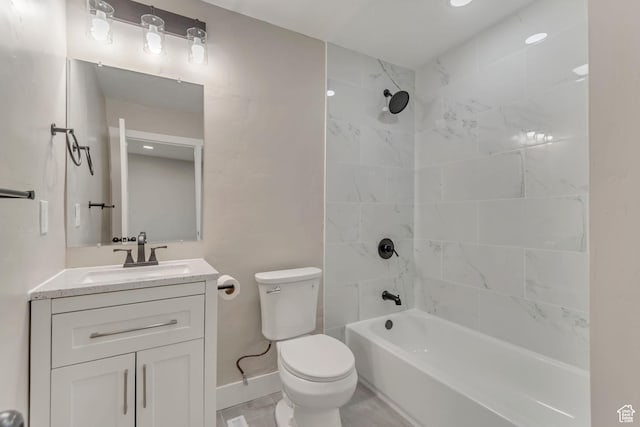 4098 W 5580 S, Salt Lake City, UT 84118 - full bathroom with toilet, vanity, baseboards, and shower / tub combination