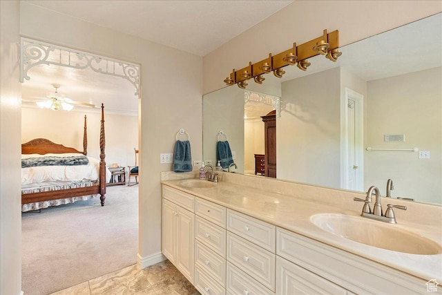 14 N 1025 E, Lindon, UT 84042 - bathroom with ensuite bath, double vanity, and ceiling fan