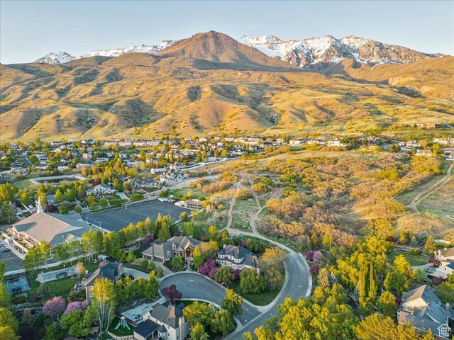 14 N 1025 E, Lindon, UT 84042 - aerial overview of property's location featuring a mountain backdrop and nearby suburban area