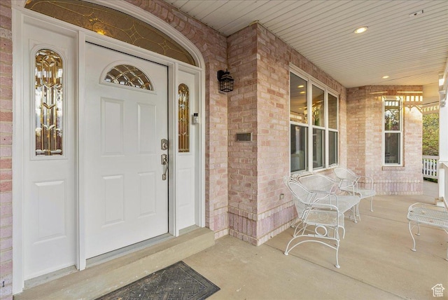 14 N 1025 E, Lindon, UT 84042 - doorway to property with a porch and brick siding
