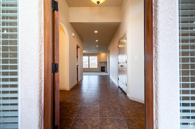 2710 W 410 N, Hurricane, UT 84737 - hall with baseboards, tile patterned floors, and recessed lighting