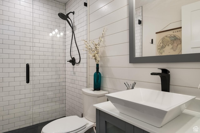 1288 E Foxcrest Ct, Park City, UT 84098 - bathroom featuring a stall shower, toilet, and vanity