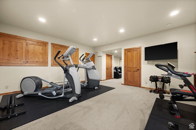 9266 Par Ct, Park City, UT 84098 - exercise area with recessed lighting and baseboards