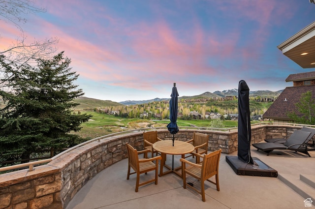 9266 Par Ct, Park City, UT 84098 - view of patio / terrace featuring a mountain view and outdoor dining area