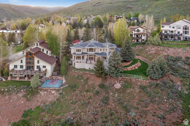 9266 Par Ct, Park City, UT 84098 - aerial view of property and surrounding area featuring mountains