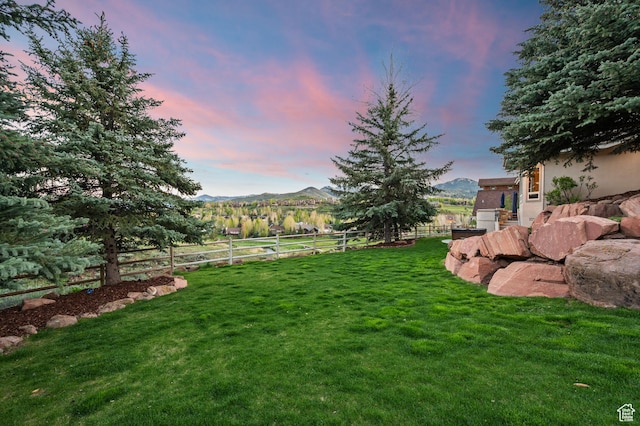 9266 Par Ct, Park City, UT 84098 - yard at dusk with a mountain view
