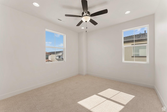 669 Juniper Hill Dr, St George, UT 84790 - empty room with carpet flooring, recessed lighting, ceiling fan, and baseboards