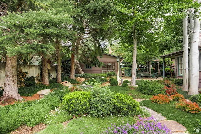 view of yard featuring a gazebo