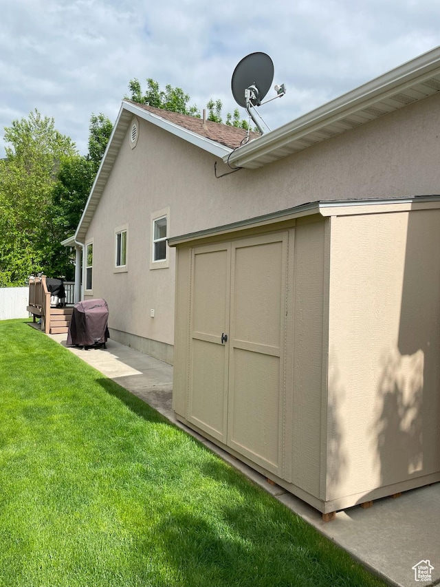 2285 S 450 W, Perry, UT 84302 - view of property exterior with a lawn and stucco siding