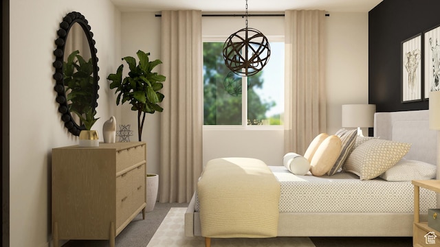 view of carpeted bedroom