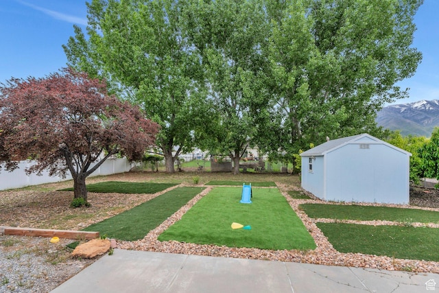 606 N 560 W, Santaquin, UT 84655 - view of yard with a mountain view and an outbuilding