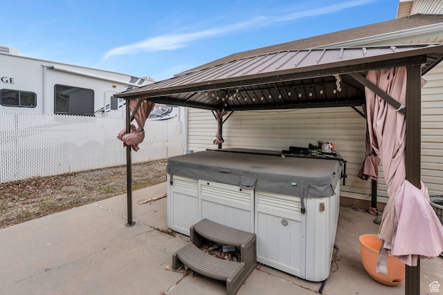 606 N 560 W, Santaquin, UT 84655 - view of patio / terrace featuring a hot tub and a gazebo