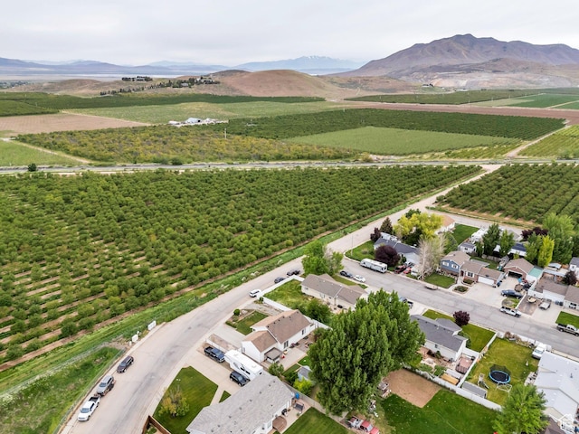 606 N 560 W, Santaquin, UT 84655 - aerial overview of property's location with farmland, mountains, and rural landscape