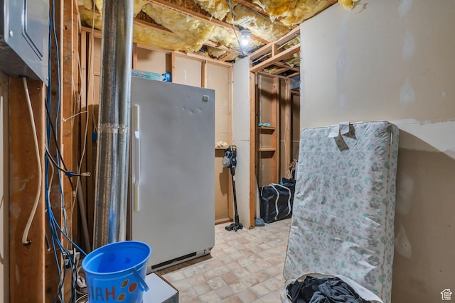 606 N 560 W, Santaquin, UT 84655 - unfinished basement with freestanding refrigerator