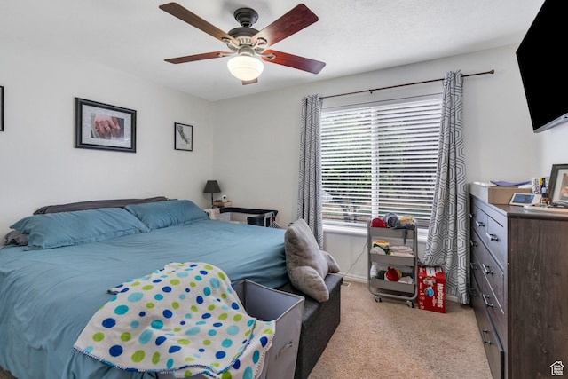 606 N 560 W, Santaquin, UT 84655 - bedroom featuring light carpet and a ceiling fan