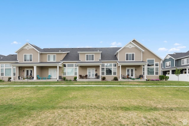 4483 S Parkbury Way, Salt Lake City, UT 84129 - view of property with french doors, a patio, and stucco siding