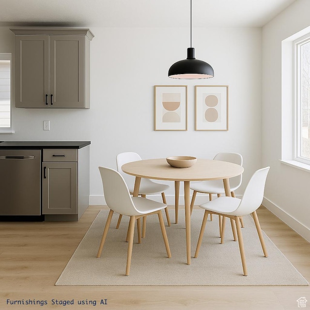 45 E 300 N, Roosevelt, UT 84066 - dining space with light wood-style floors