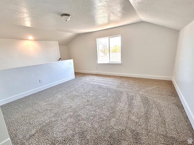 45 E 300 N, Roosevelt, UT 84066 - bonus room featuring vaulted ceiling, a textured ceiling, and carpet flooring