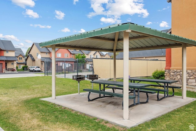 861 W 310 S, Pleasant Grove, UT 84062 - view of patio / terrace featuring a residential view and a gazebo