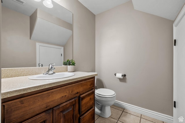861 W 310 S, Pleasant Grove, UT 84062 - bathroom with tile patterned floors, toilet, baseboards, and vanity