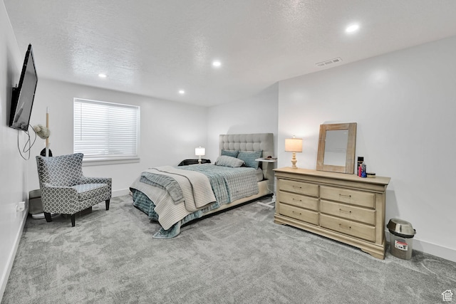 3507 S 4875 W, West Haven, UT 84401 - bedroom featuring recessed lighting, carpet, baseboards, and a textured ceiling