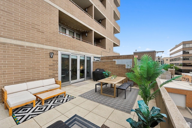 230 E Broadway E Unit 403, Salt Lake City, UT 84111 - view of patio / terrace with french doors and a balcony
