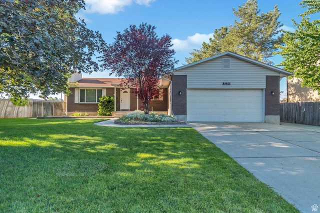 3236 W New World Dr S, West Jordan, UT 84084 - ranch-style home with brick siding, a garage, driveway, and a chimney