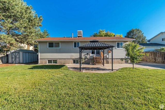 3236 W New World Dr S, West Jordan, UT 84084 - rear view of property featuring a gazebo and a patio