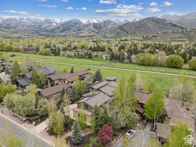 4891 Last Stand Dr, Snyderville, UT 84098 - aerial view of residential area featuring a mountainous background