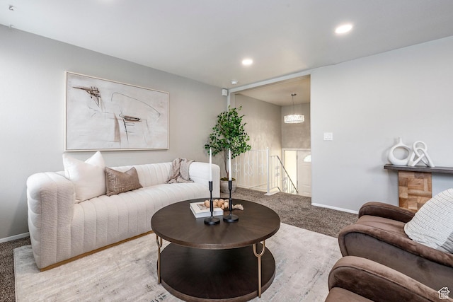 1180 W Middlesex Rd S, Taylorsville, UT 84123 - carpeted living area with baseboards and recessed lighting