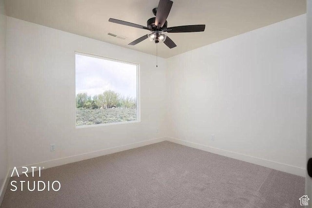 4883 N 10 E, Enoch, UT 84721 - carpeted spare room featuring baseboards and ceiling fan
