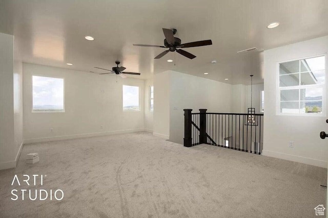 4883 N 10 E, Enoch, UT 84721 - unfurnished room with carpet flooring, recessed lighting, baseboards, and ceiling fan